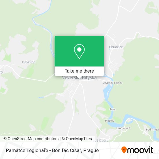 Památce Legionáře - Bonifác Císař map