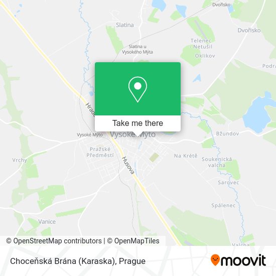 Choceňská Brána (Karaska) map