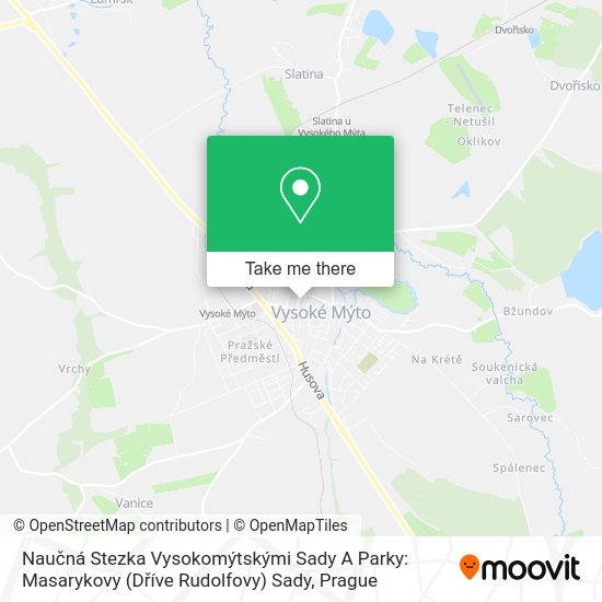 Naučná Stezka Vysokomýtskými Sady A Parky: Masarykovy (Dříve Rudolfovy) Sady map