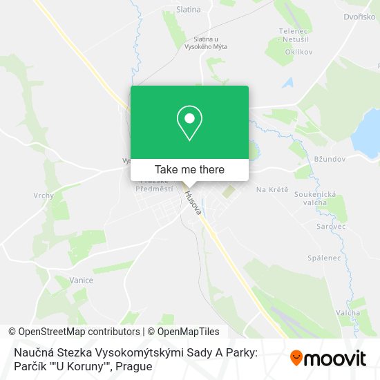 Naučná Stezka Vysokomýtskými Sady A Parky: Parčík ""U Koruny"" map