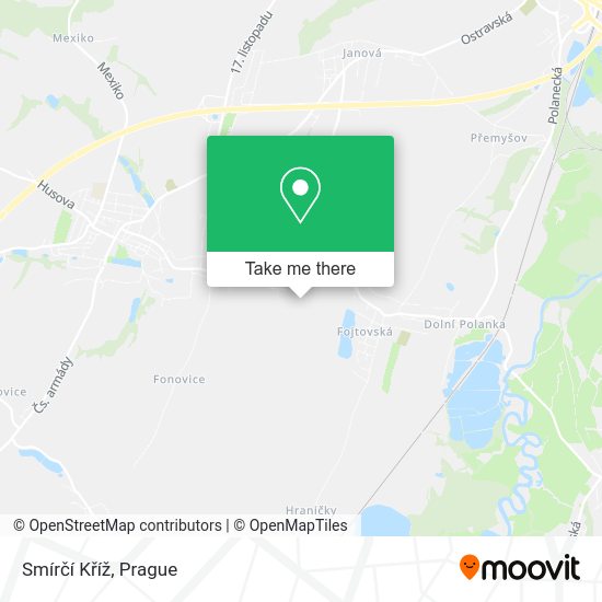 Smírčí Kříž map