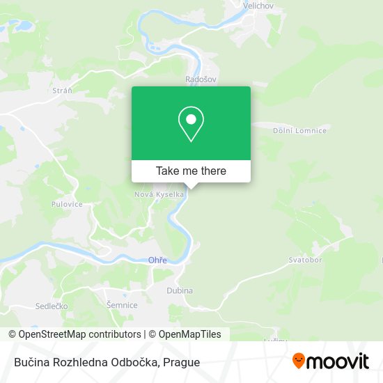 Bučina Rozhledna Odbočka map