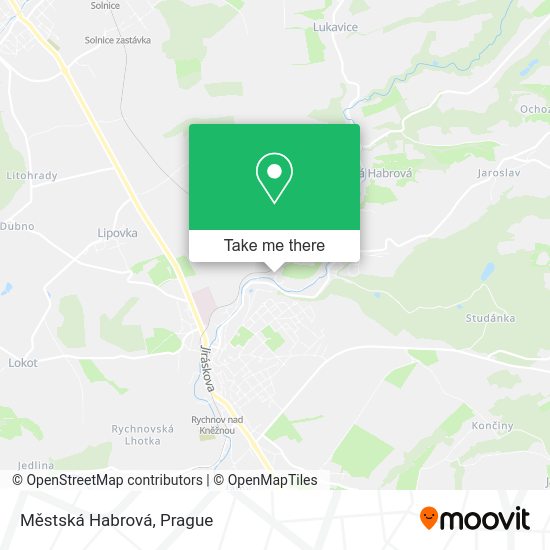 Městská Habrová map