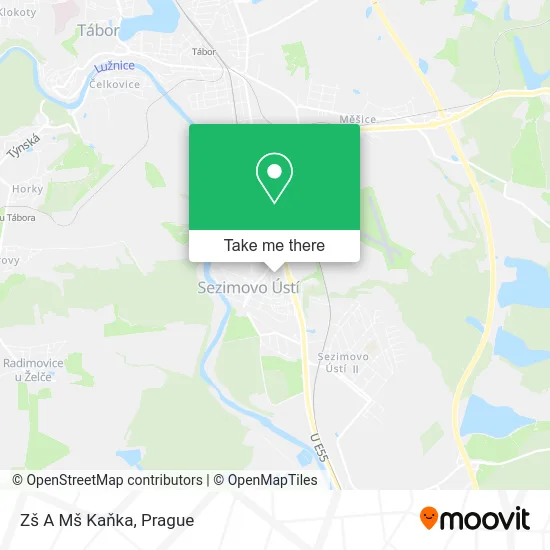Карта Zš A Mš Kaňka