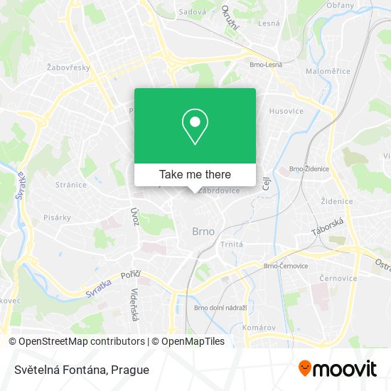 Světelná Fontána map