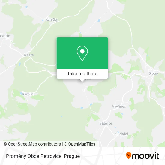 Карта Proměny Obce Petrovice