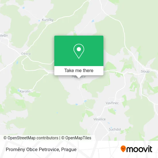 Карта Proměny Obce Petrovice