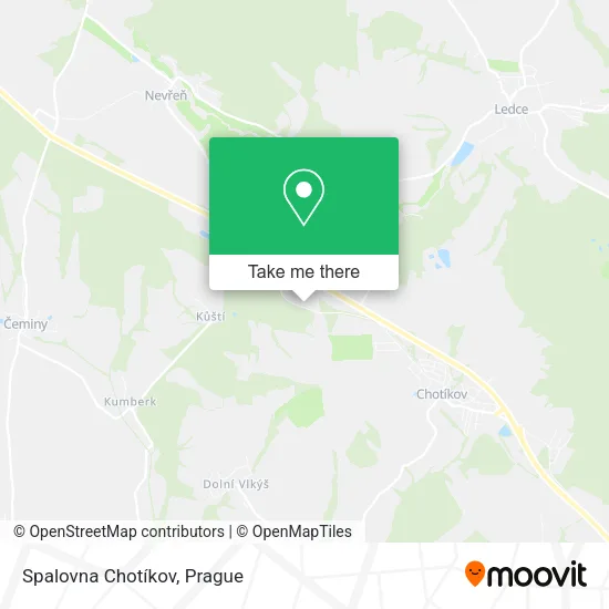 Spalovna Chotíkov map