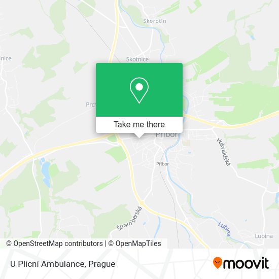 U Plicní Ambulance map