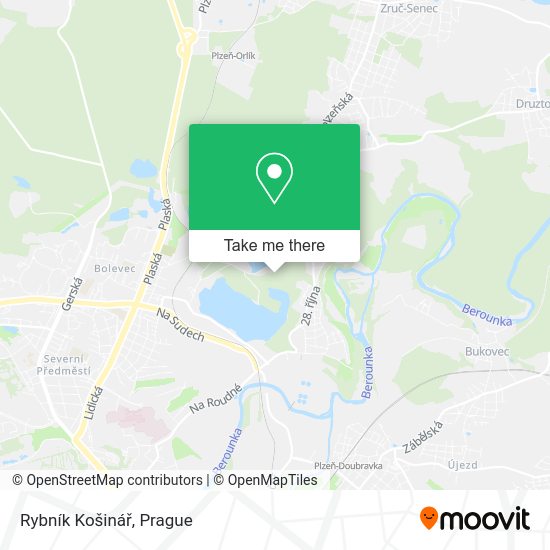 Rybník Košinář map
