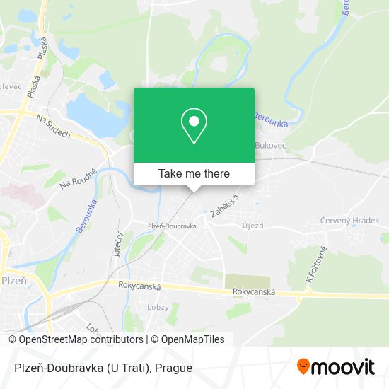 Plzeň-Doubravka (U Trati) map