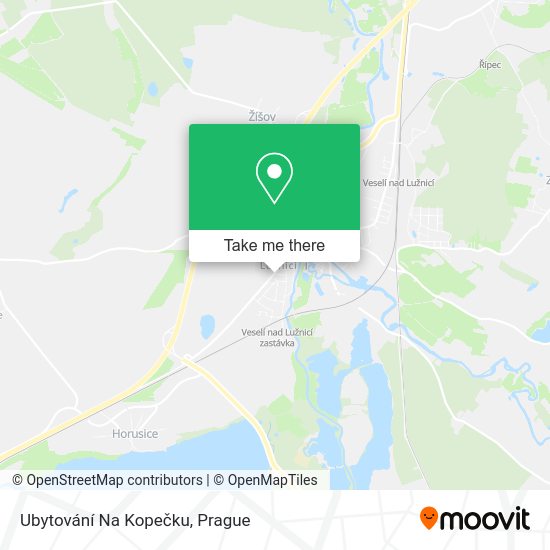 Ubytování Na Kopečku map