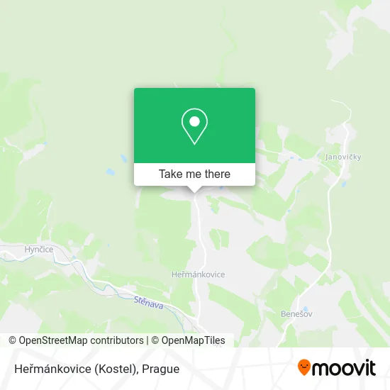 Карта Heřmánkovice (Kostel)