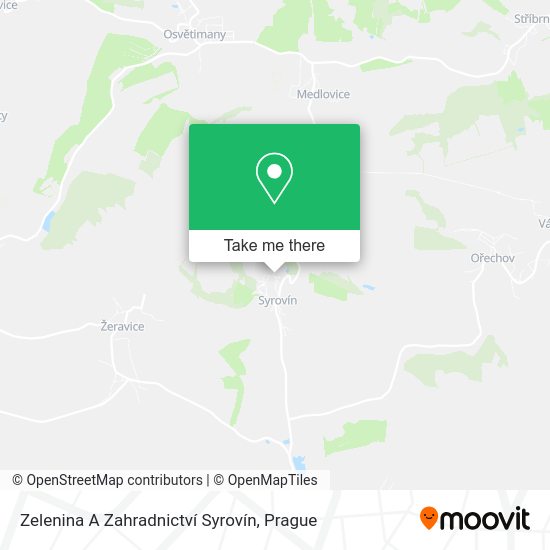 Zelenina A Zahradnictví Syrovín map