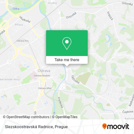 Slezskoostravská Radnice map