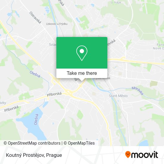 Koutný Prostějov map
