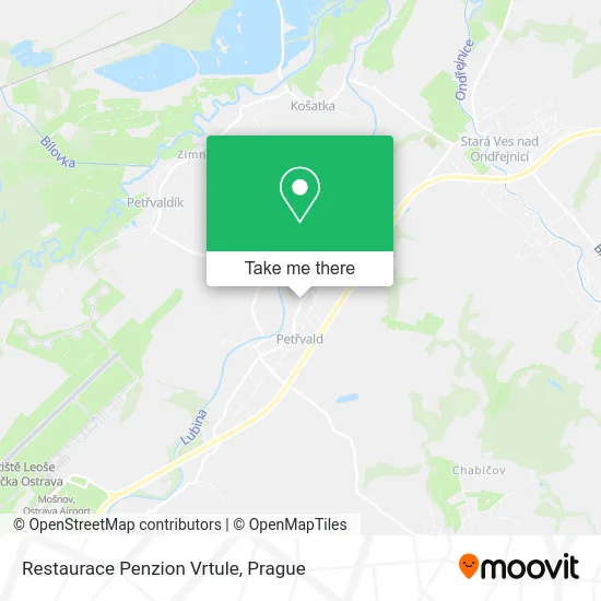 Карта Restaurace Penzion Vrtule