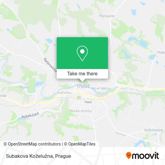 Subakova Koželužna map
