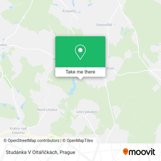 Studánka V Oltářičkách map