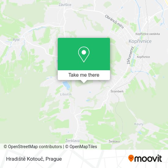 Hradiště Kotouč map