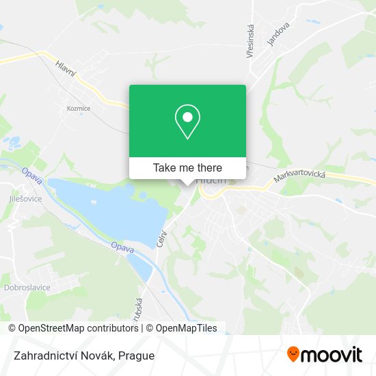 Zahradnictví Novák map