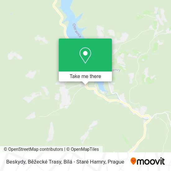 Beskydy, Běžecké Trasy, Bílá - Staré Hamry map