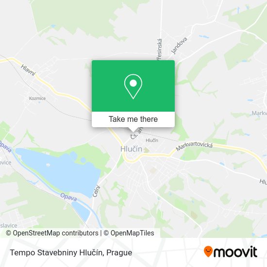 Tempo Stavebniny Hlučín map