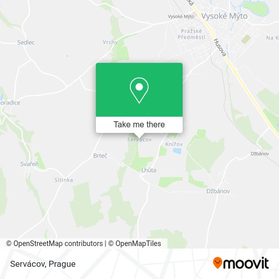 Карта Servácov