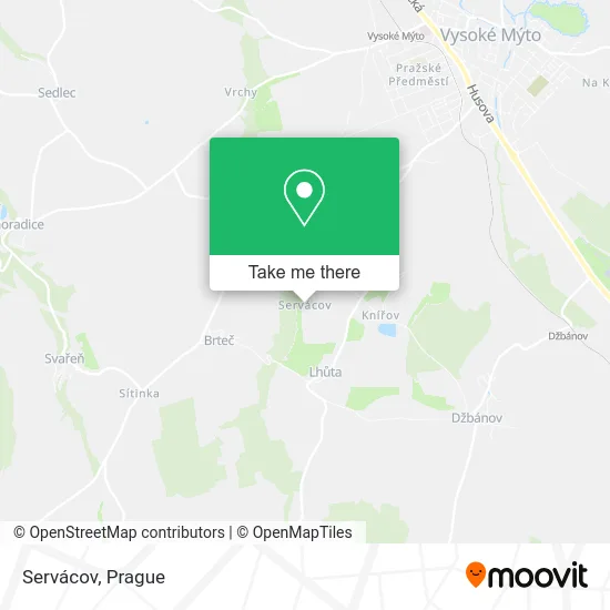Карта Servácov