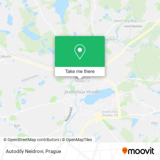 Карта Autodíly Neidrovi