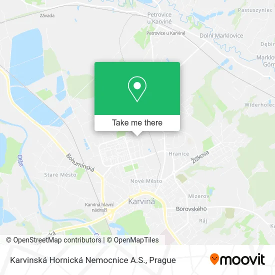 Карта Karvinská Hornická Nemocnice A.S.