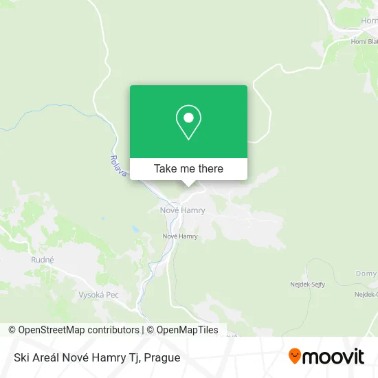 Карта Ski Areál Nové Hamry Tj