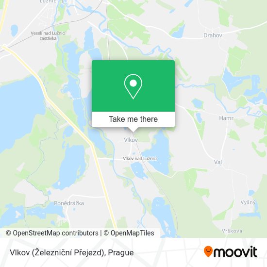 Vlkov (Železniční Přejezd) map