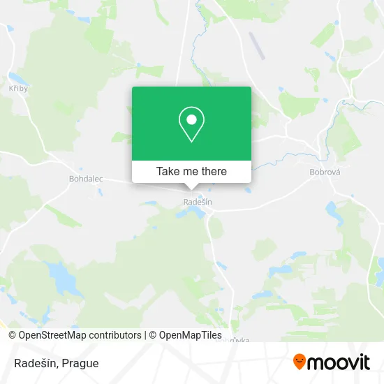 Radešín map