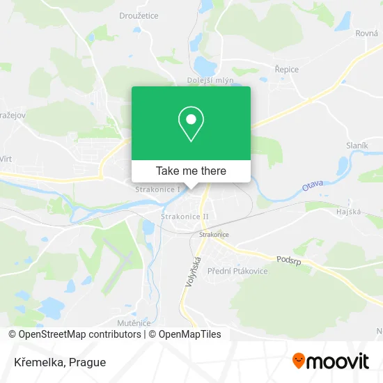 Křemelka map