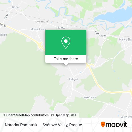 Národní Památník Ii. Světové Války map