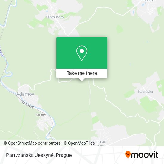 Карта Partyzánská Jeskyně