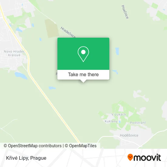 Křivé Lípy map