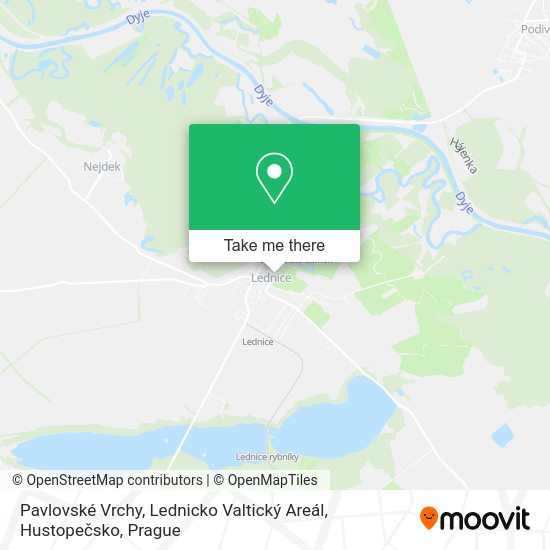 Pavlovské Vrchy, Lednicko Valtický Areál, Hustopečsko map