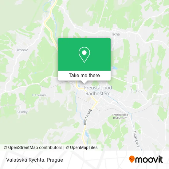 Карта Valašská Rychta