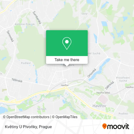 Květiny U Pivoňky map