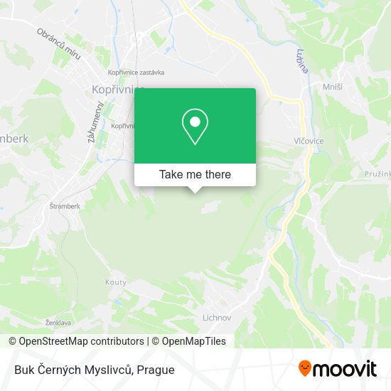 Buk Černých Myslivců map
