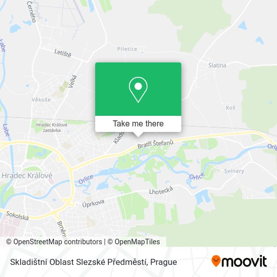 Skladištní Oblast Slezské Předměstí map