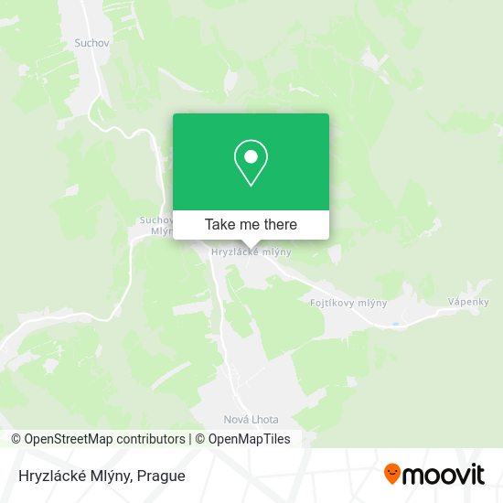 Hryzlácké Mlýny map