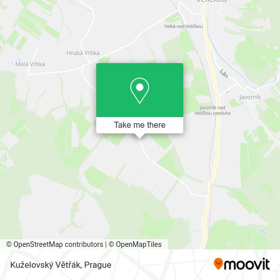 Kuželovský Větřák map