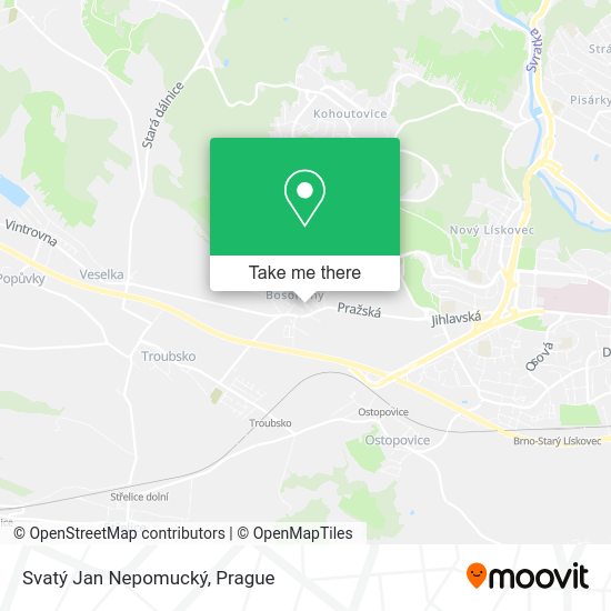 Svatý Jan Nepomucký map