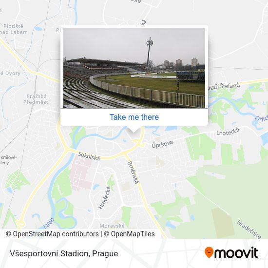 Všesportovní Stadion map