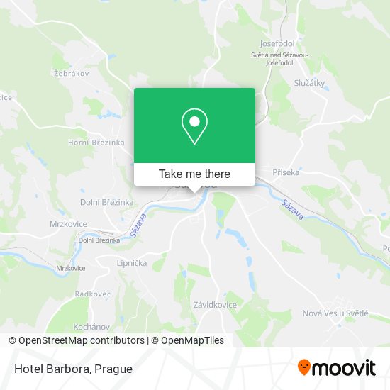 Hotel Barbora map