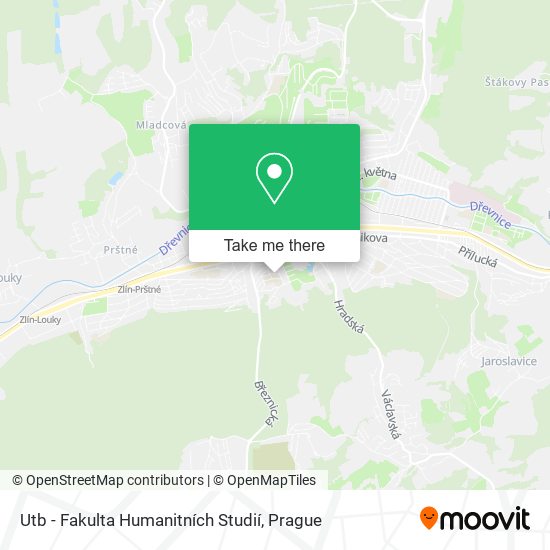 Utb - Fakulta Humanitních Studií map