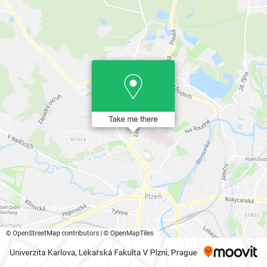 Univerzita Karlova, Lékařská Fakulta V Plzni map